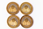 40 Dollar Gold   Silver Tokens Aladdin Casino Taj Mahal 24k Hge  999 Lot Of 4