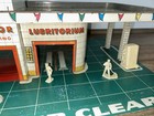 Vintage 1950-60   s Marx Tin Litho Day   Night Gas Station Service Center Playset 