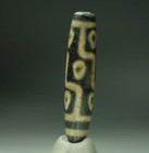 Pre-1800s Indo tibetan Old Agate 9 Eye Motif Dzi Bead 11 54mm