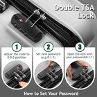 3-piece Luggage Set Travel Lightweight Suitcases Rolling Wheels tsa 20  24  28  