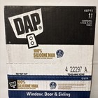 Case Of 12 - Dap Silicone Max Window  Door And Siding 2 8oz Each - Clear