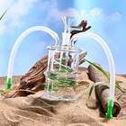 4inch Double User Portable Glass Bong Water Pipe Hookah With 10mm Bowl