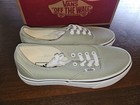 Vans Authentic Low Top Desert Sage White Canvas Skate Shoes Men 6 Womans 7 5 New