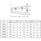 304 Stainless Buckle Snap Spring Clip Hook Backpack Carabiner D Shape Clasp New