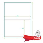 4400 Koala Shipping Labels Half Sheet Self Adhesive 8 5x5 5 Bulk Shiping Label