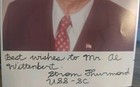 Strom Thurmond Hand Signed 8x10 Photo Senator South Carolina  Personalized 100 