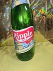 1970s Style  Ripple  Red Wine  Label On  Green Glass Large  Empty Bottle