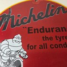 Vintage Michelin Tires Sign - Gas Oil Pump Garage Motorcycle Auto Service Sign