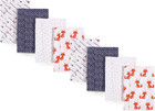 Cotton Poly Flannel Burp Cloths Multipack  Foxes 8-pack  One Size