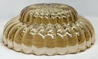 Vtg Light Amber Scalloped Glass Shade Ceiling Or Lamp Art Deco 11 75   