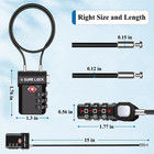 Tsa Approved Luggage Locks     3-digit Combination Cable Lock With Red Indicator  