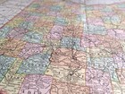 Ohio Vintage Original Antique State Map Rand Mcnally 1899 Atlas 28  X 21 5 