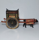 Antique Asian Ox-drawn Cart  Made Of Solid Metal  With Fine And Ornate Finish