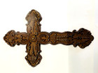 Antique-style Decorative Rustic 10  Wall Hanging Cast Iron Cross Gothic Christia