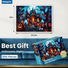 Puzzle For Adults 500 Pieces - Halloween House Jigsaw Puzzle - Moonlight Shining