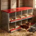 Roll Out Chicken Nesting Box Basket Egg Nest Laying Hens Coop Box 8 Compartment
