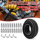 100 Feet 1 2  Hydraulic Hose With 24 Fittings Two Wire Hose 40mpa   5800 Psi New