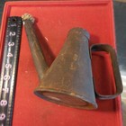 Antique Tin Tea Pot Coal Miner s Kerosene Oil Wick Kerosene Lamp Great Shape 