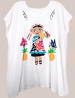 Authentic Jalapa Mexico Flor De Pi  a Embroidery Women s Blouse Top Xl-2xl White 