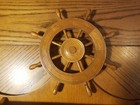 Boat Ship s Helm Steering Wheel Towel Bar Wooden Nautical Bathroom Maritime 