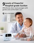 Heyvalue Nasal Aspirator For Baby Hospital Grade 9 Levels Suction Blue