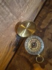 Vintage Style Brass Pocket Compass Nautical Navigation Compass With Hinged Lid 