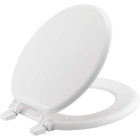 New Durable White Round Front Toilet Seat Eco-friendly Gloss Finish