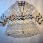 Ic By Nazzaro Textured Zigzag Jacket Blazer Smallneutral Artwear Modern Boho