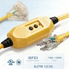 Keroyal 3ft Gfci Extension Cord Outdoor  12 3 Sjtw Heavy Duty  Ul Listed  Yellow