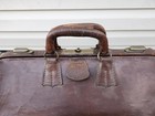 Antique 1800s  Early 1900s Leather Doctor Bag Rare Apothecary Medicine Bag Kit