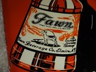 Vintage Antique Original Drink Fawn Soda Beverage Baby Deer Metal Door Push Sign
