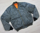 Vintage 70s Us Air Force Flight Ma-1 Bomber Jacket  xl   indian  Rescue Orange
