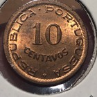 1948 Angola 10 Centavos Bronze Coin - Ms  mint State Uncirculated  Condition