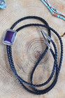 Purple Quartz   Sterling Silver Bolo Tie Navajo