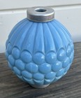 Antique Lightning Rod Ball Robin Egg Blue Grapes Cluster Glass Ball