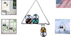 Exquisite Hand-cut Owl Stained Glass Suncatcher - Elegant Window Ornament