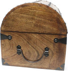 Wooden Pirate Treasure Chest Storage Box With Jewelry Lock And Skeleton Keys     K