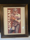 Troy Aikman  Walter Payton  Juan Gonzalez - Double Signed By Artist M  Campbell
