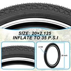 Kids Bike Tires   Tubes Set  2-pack 20x2 125  Folding Bicycle Tires W levers