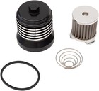 Pc Racing Flo Spin On Stainless Steel Oil Filter - Black With Polished Pcs4bc
