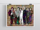 Bts Pop Art 12x18in Poster  Bts K Pop Tribute Art Free Ship Us