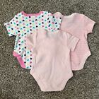 New 3 Pack  Newborn Baby Girls Bodysuit Lot  Infant Clothes Gift Set N