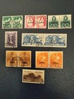Swa Used Set Of 6 Pairs   2 Singles Large Format 1941-42 War Effort Stamps
