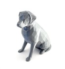 Labrador Retriever Dog Figurine - Silver Lab Miniature Dog