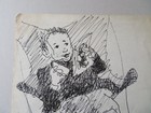 William Cumming  wa 1917-2010   1956 Sketch Of A Boy In A Chair  From His Estate