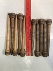 Wood Bobbins Spools Industrial Style Spindles 8  And 8 75  Wooden Quills Lot-10