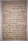 1899  Autograph Letter Signed  Edward T  Bennett  Society For Physhical Research