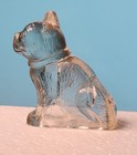 Candy Container Antique Glass Boston Terrier   French Bull Dog Figure