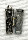 New  Fashion Jewelry  Skeleton In Coffin Necklace Steel Pendant In Chrome Color
