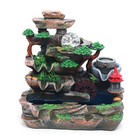 Water Fountain Led Light Tabletop Indoor Resin Rockery Fengshui Waterfall Decor